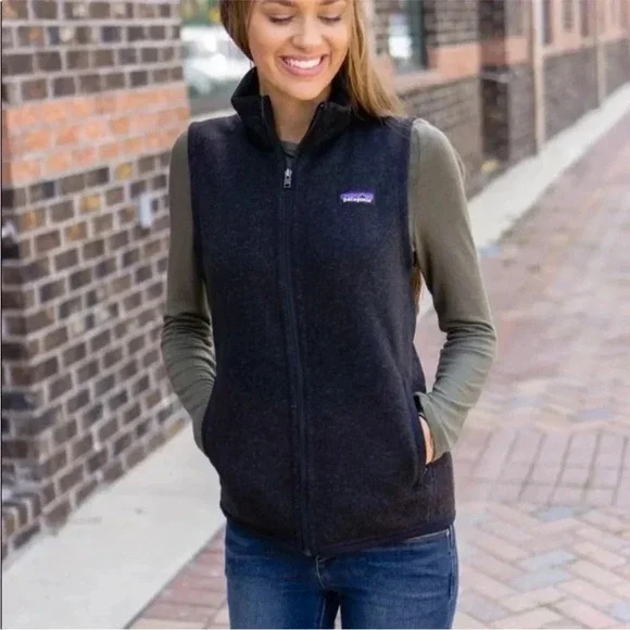 Patagonia Black Better Sweater Vest Size Small - Picture 1 of 12